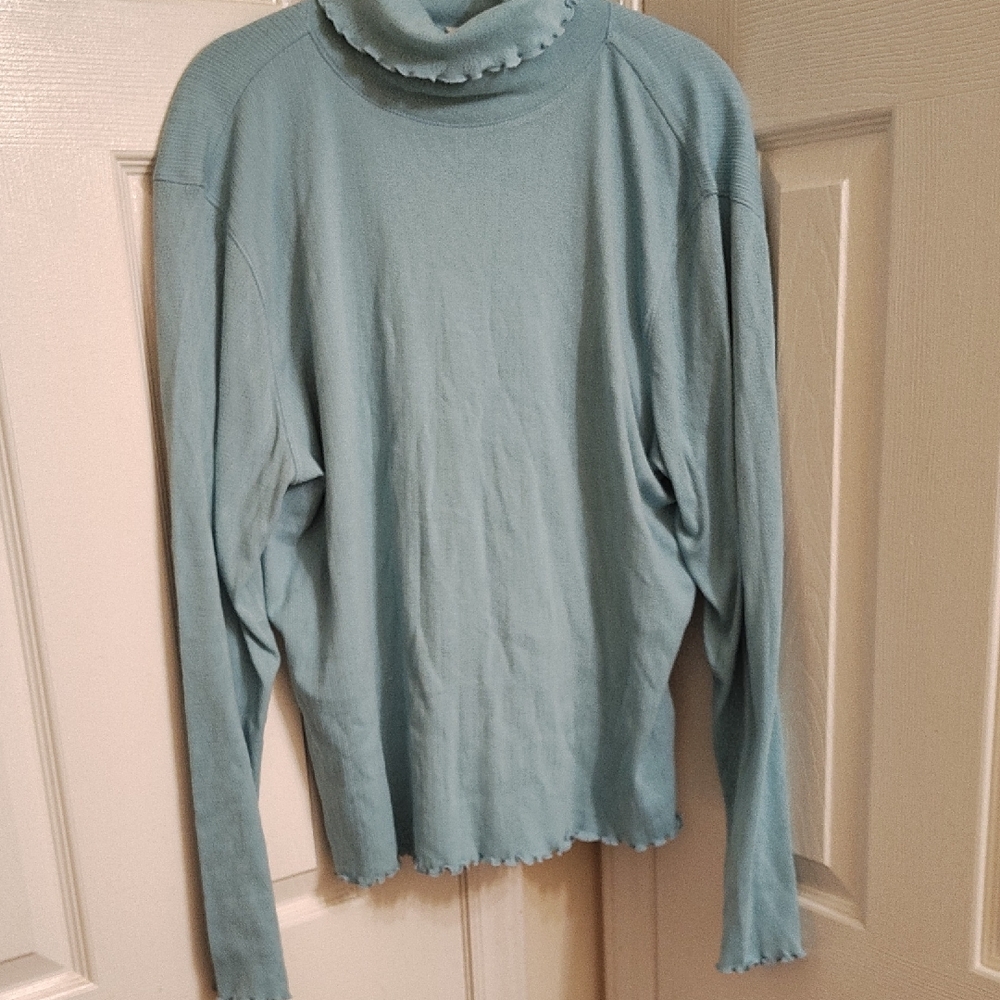 J. Jill Soft Turquoise Knit Top XL